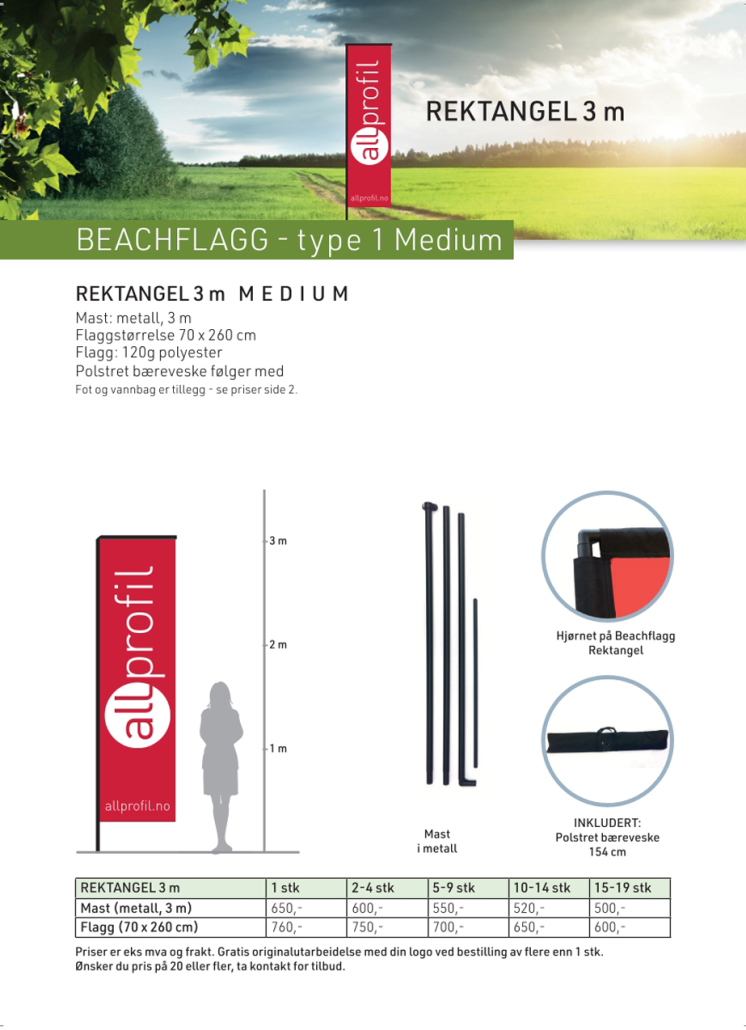 Beachflagg ny -Type-1-Medium